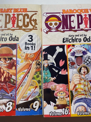 One Piece comics like new, East Blue and Baroque Works sets
