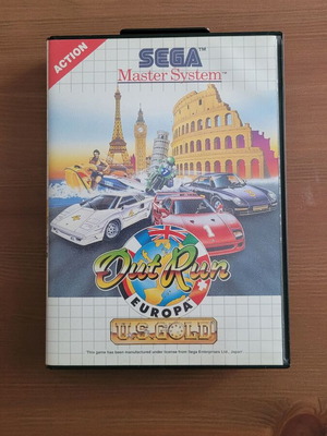 Outrun Europa Sega Master System game used, complete with manual