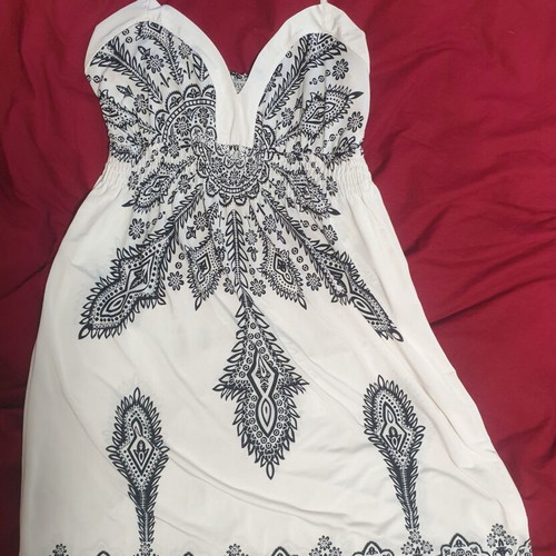 Midi beach dress like new, black and white, XL-XXL
