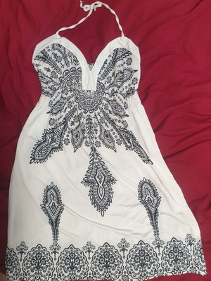Midi beach dress like new, black and white, XL-XXL