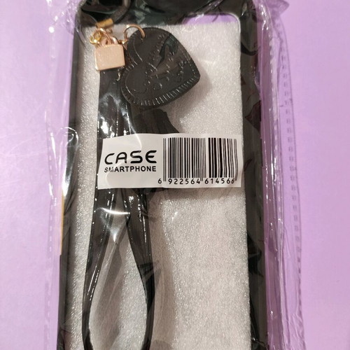 Oppo Realme C21Y phone case new black with heart strap