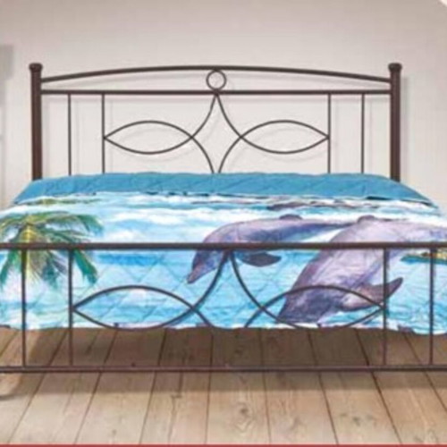 Bed frame and semi-hard mattress used, size 200x140cm