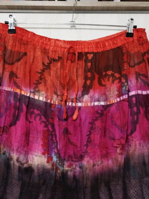 Aristoteli Bitsiani long cotton skirt with patchwork elements like new