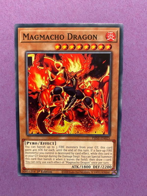 Magmacho Dragon Yu-Gi-Oh! Pyro Effect Card like new (1st Edition)