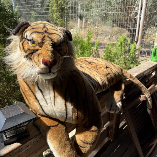 Large plush tiger decorative, like new