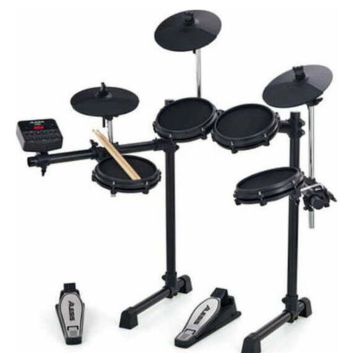 Alesis Turbo Mesh Kit drum set used with sticks
