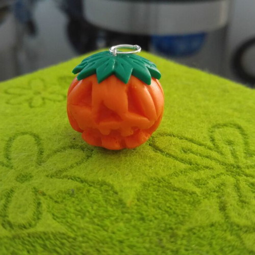 Jack o' Lantern polymer clay charms new
