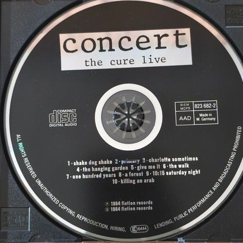 Concert The Cure Live CD like new