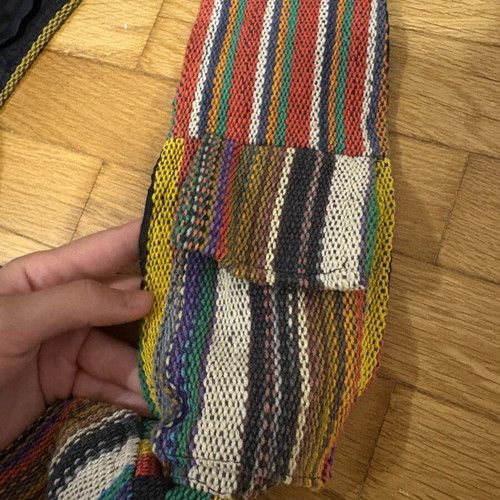 Hippie bag crossbody like new, multicolor, spacious with many pockets