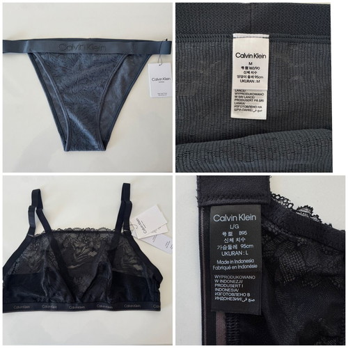 Calvin Klein lingerie new, very delicate, black and gray