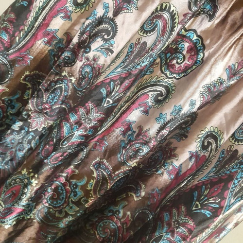 Pinko Satin Dress Large With Paisley And Stones Like New
