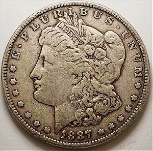 1887 Morgan Dollars Early Silver Dollars.