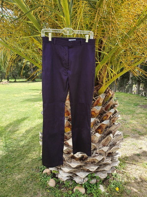 Vintage παντελόνι Crème Paris μεταλλικό μωβ, μέγεθος S/M