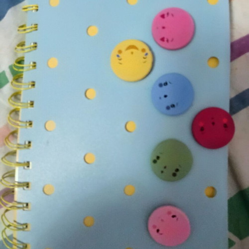 Notebook with movable smiley faces, 80 pages, new