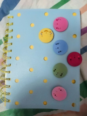 Notebook with movable smiley faces, 80 pages, new