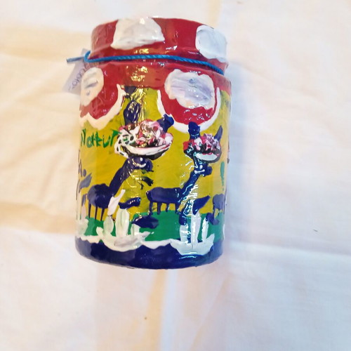 Glass Vase Lovely Summer Ioanart new, handmade