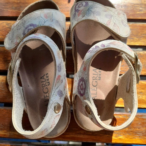 Alegria sandals size 29 used, multicolor