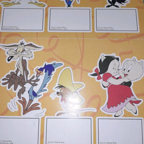 Comic figure labels Warner Bros new, set of 6 pieces