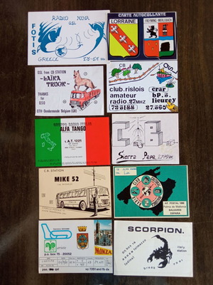Κάρτες QSL μεταχειρισμένες, πακέτο 10 από ραδιοερασιτέχνες CB