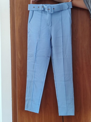Women's office pants small turquoise like new, 100% Greek