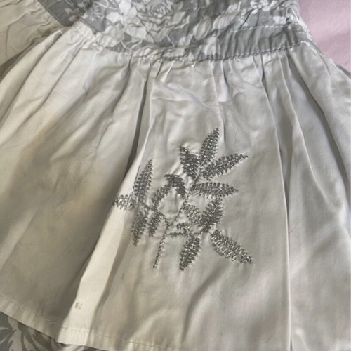 Alouette girls' skirt like new, white and gray, sizes 116-122 cm