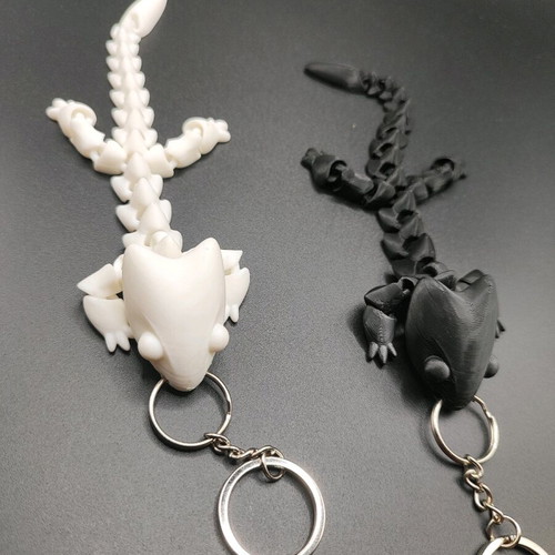 Articulated Dragon keychain new 3D printed