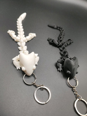 Articulated Dragon keychain new 3D printed