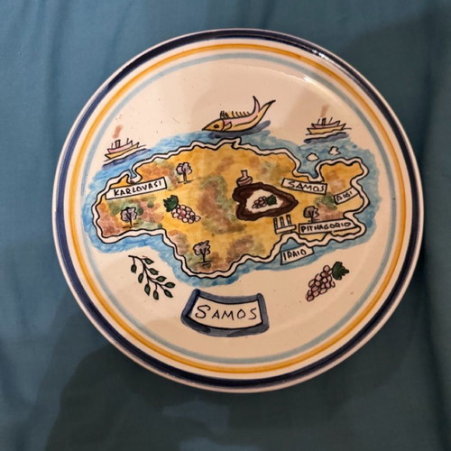 Decorative plate handmade Samos new