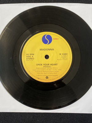 Madonna Lucky Star Open Your Heart 7" vinyl record used, pop