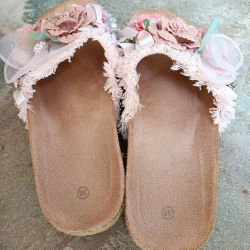 Women's sandals like new, size 38, multicolor