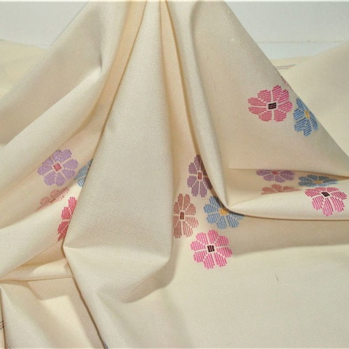 Monastery of Kalogria Silk Tablecloth used, handmade (natural silk)