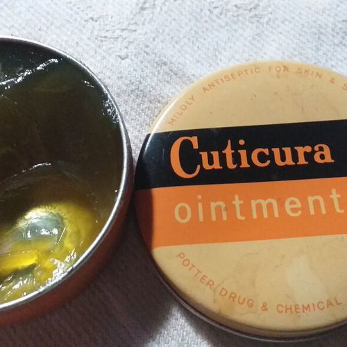 Cuticura collectible tin ointment box used