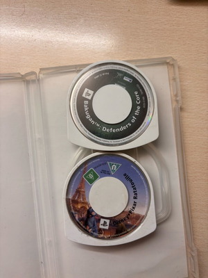 PSP Ratatouille and Bakugan Core cartridges used