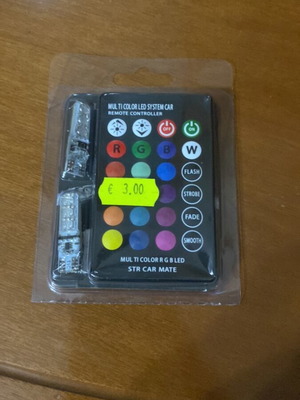 Motorcycle LED lights with remote control new, multicolor