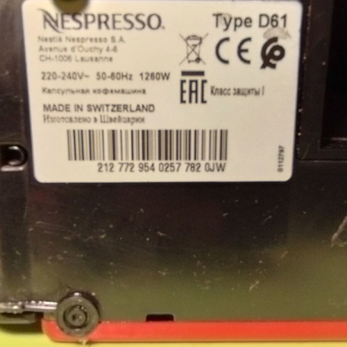 Nespresso D 61 espresso machine like new