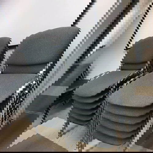 Καρέκλες αναμονής inox σκελετός σε 2 τύπους, σαν καινούργιες