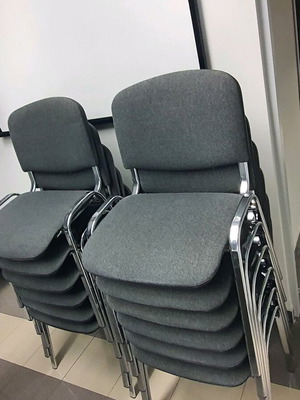 Καρέκλες αναμονής inox σκελετός σε 2 τύπους, σαν καινούργιες