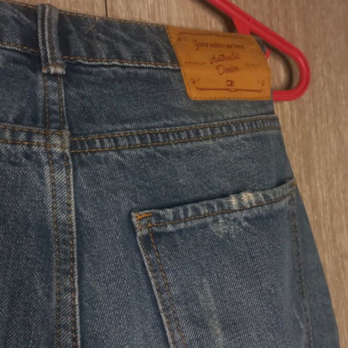 Bershka women's jeans like new, size 34, blue with rips