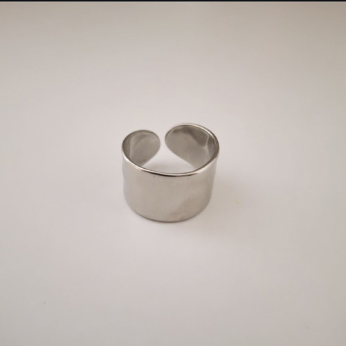 Steel Adjustable Ring Silver Color New