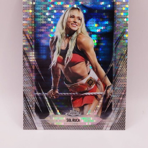 2026 Topps Chrome WWE Sol Ruca Sonar Refractor card like new