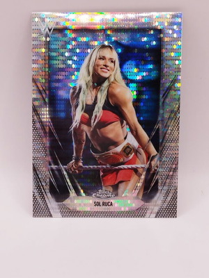 2026 Topps Chrome WWE Sol Ruca Sonar Refractor card like new