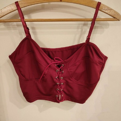 Shein crop top Medium unused, red