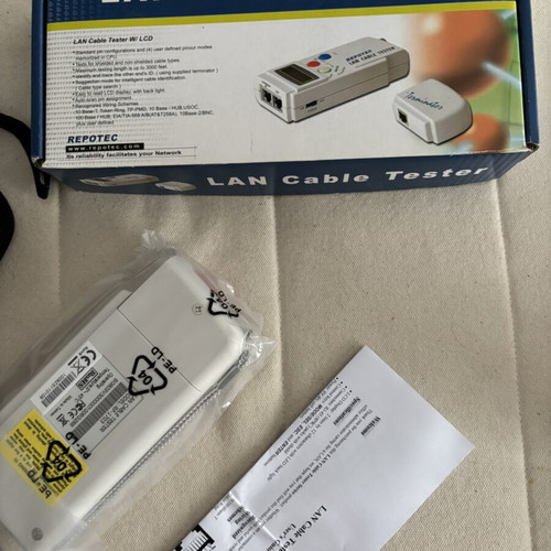 Repotec RP-1703 LAN Cable Tester with LCD like new