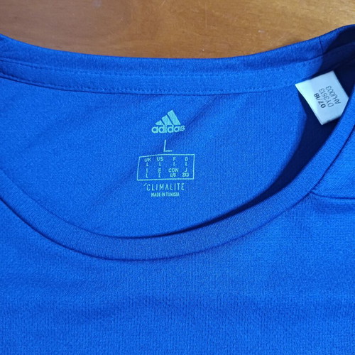 Adidas Aura men's sports shirt large like new, blue