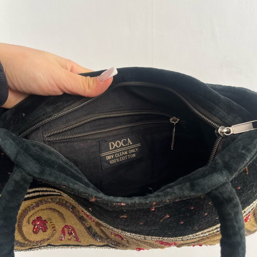 Vintage shoulder bag Doca like new, black
