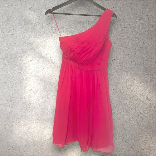 J.Crew pink silk asymmetric dress like new, size 00