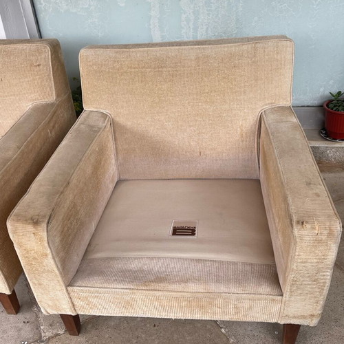 Varagkis armchairs used, set of 2, need reupholstery, no cushions