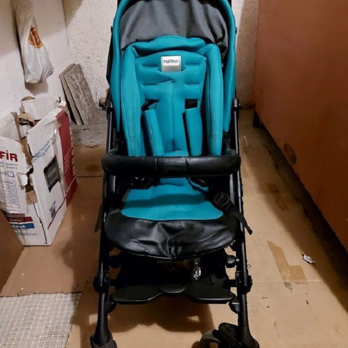 Peg Perego Si Switch stroller used, lightweight umbrella, deep green