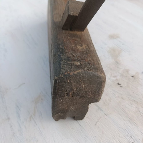 Antique wooden plane used carpentry tool