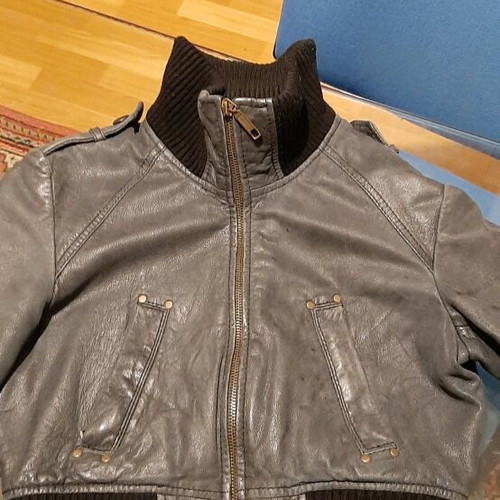 Bolero women's jacket gray size M leatherette like new